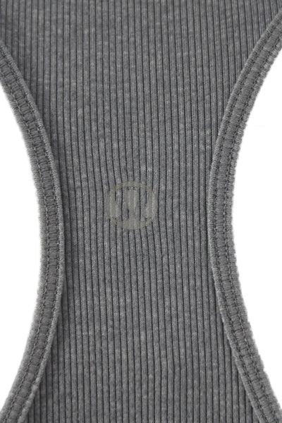 Lululemon Women Basic Sleeveless Nylon Scoop Neck Tank Gray Size 4
