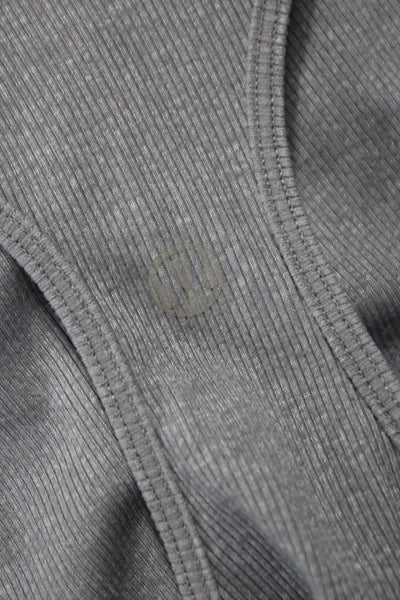 Lululemon Women Basic Sleeveless Nylon Scoop Neck Tank Gray Size 4