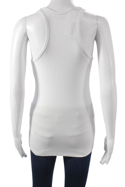 Splits 59 Womens Sleeveless Scoop Neck Basic Tank White Modal Size M