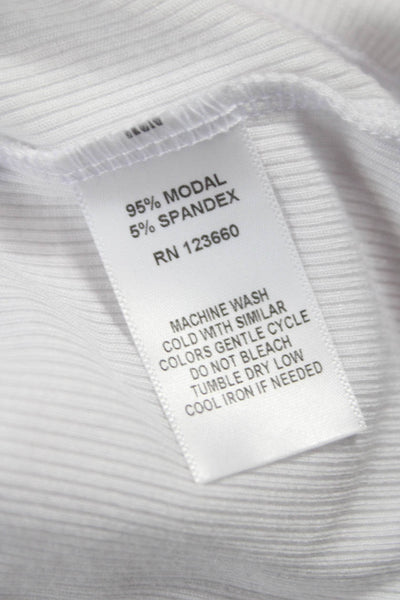Splits 59 Womens Sleeveless Scoop Neck Basic Tank White Modal Size M