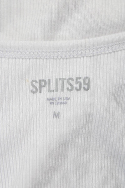 Splits 59 Womens Sleeveless Scoop Neck Basic Tank White Modal Size M