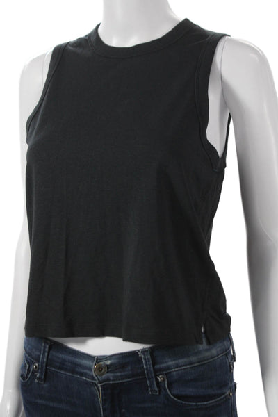 Lululemon Women Sleeveless Basic Tank Black Crew Neck Nylon Blend Size 4