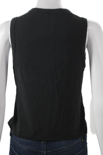 Lululemon Women Sleeveless Basic Tank Black Crew Neck Nylon Blend Size 4