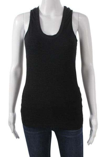 Monrow Womens Basic Tank Black Scoop Neck Sleeveless Size S