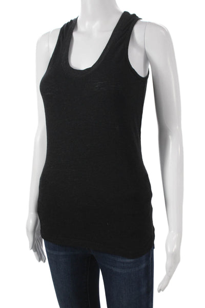 Monrow Womens Basic Tank Black Scoop Neck Sleeveless Size S