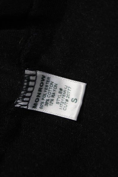 Monrow Womens Basic Tank Black Scoop Neck Sleeveless Size S