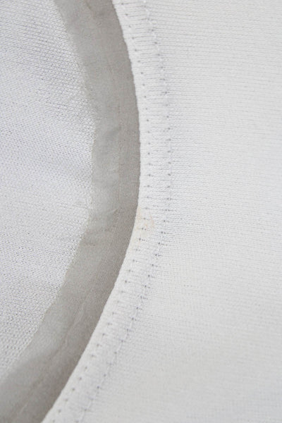 Giorgio Armani Women Ivory Scoop Neck Sleeveless Basic Tank Viscose Size 14