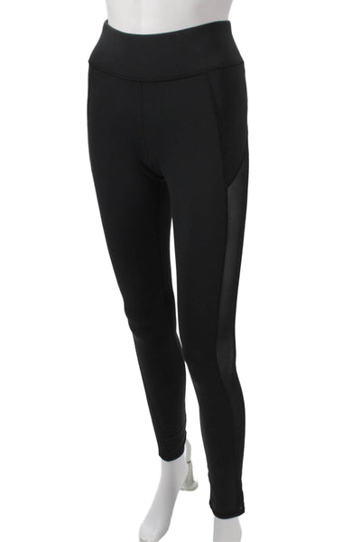 Michi Women Ankle Leggings Black Nylon Spandex Size S