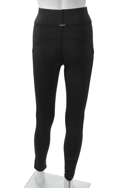 Michi Women Ankle Leggings Black Nylon Spandex Size S