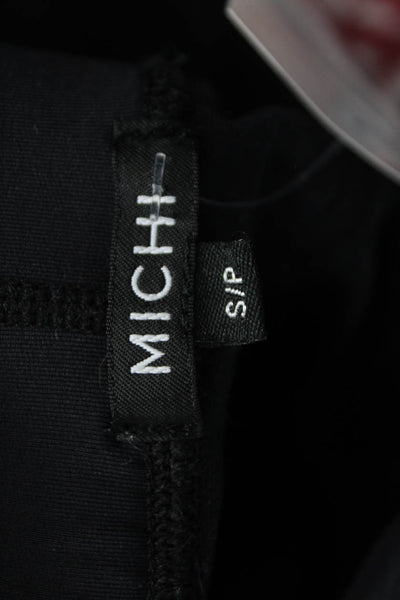 Michi Women Ankle Leggings Black Nylon Spandex Size S
