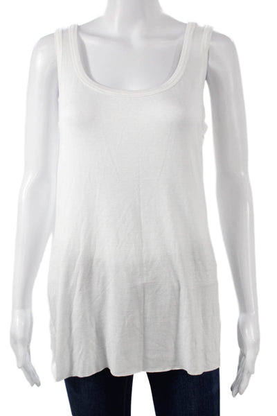 Bailey 44 Women Basic Tank White Scoop Neck Sleeveless Size L