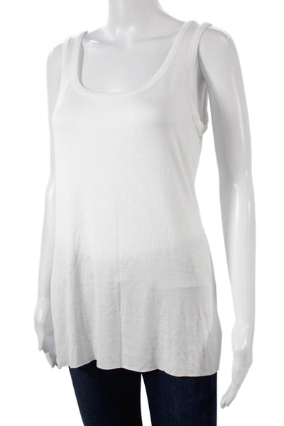 Bailey 44 Women Basic Tank White Scoop Neck Sleeveless Size L