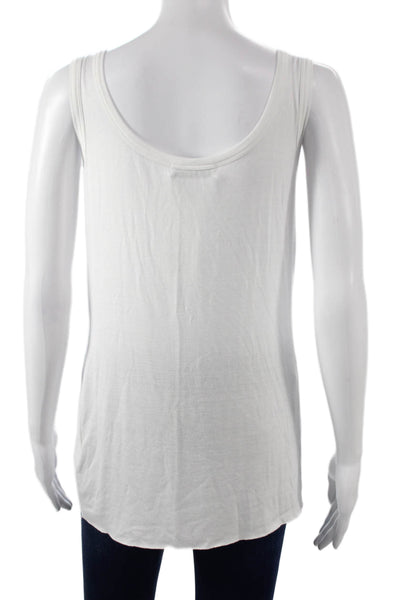 Bailey 44 Women Basic Tank White Scoop Neck Sleeveless Size L