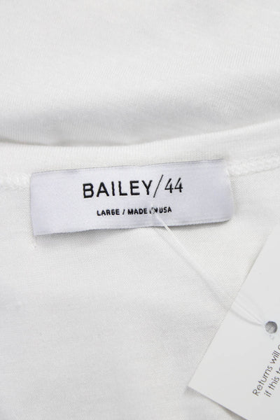Bailey 44 Women Basic Tank White Scoop Neck Sleeveless Size L