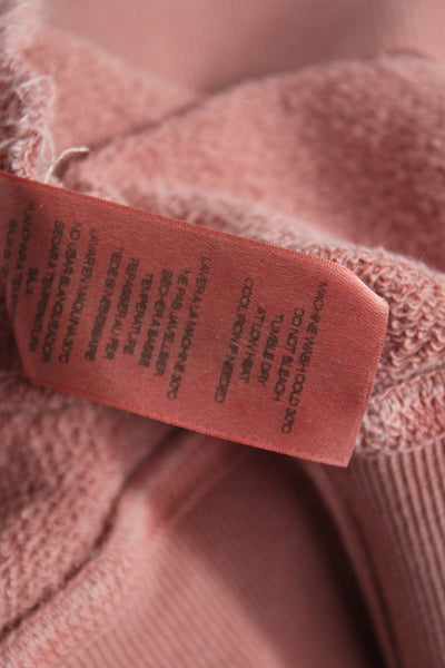 Sundry Womens Pink Cotton Pullover Sweatshirt Crewneck Long Sleeve Size 3