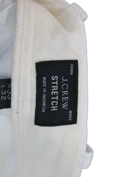 J Crew Mens Chino Pants White Cotton Size 33