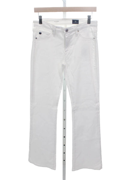 AG Adriano Goldschmied Women Bootcut Jeans White Cotton Blend Size 27