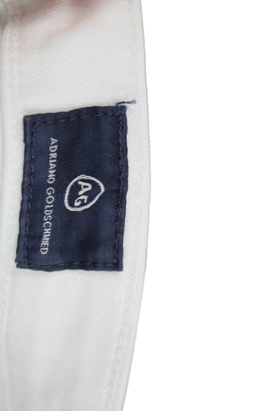 AG Adriano Goldschmied Women Bootcut Jeans White Cotton Blend Size 27
