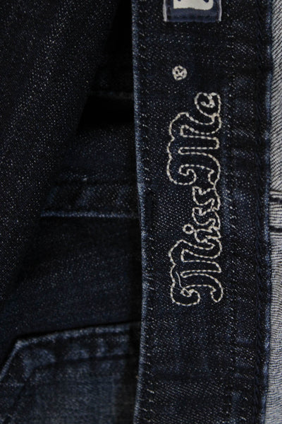 Miss Me Women Bootcut Jeans Blue Mid Rise Button Fly 32 Inseam Size 30