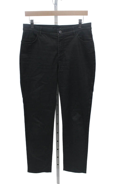 Lafayette 148 New York Women Chino Pants Black Mid Rise Size 8