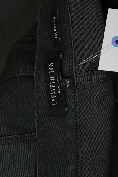 Lafayette 148 New York Women Chino Pants Black Mid Rise Size 8