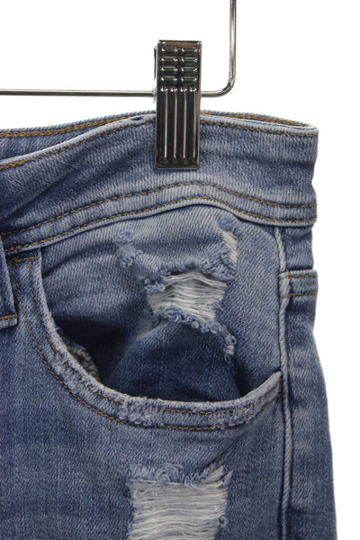 Flying Monkey Womens Skinny Jeans Blue Cotton Mid Rise Inseam 27 Size 26