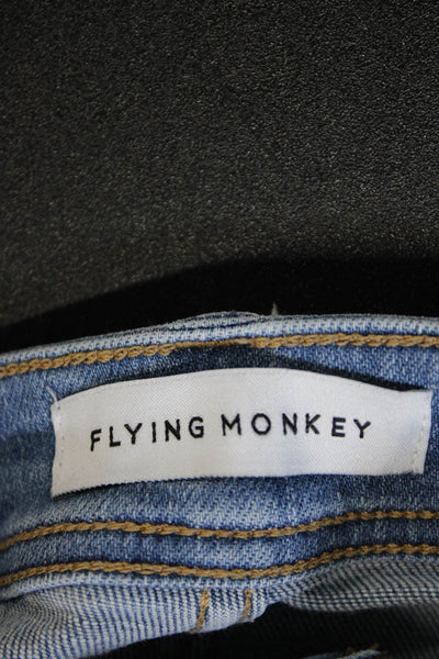Flying Monkey Womens Skinny Jeans Blue Cotton Mid Rise Inseam 27 Size 26