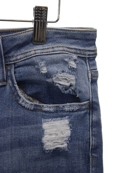 Flying Monkey Womens Skinny Blue Cotton Jeans Mid Rise Inseam 27 Size 28
