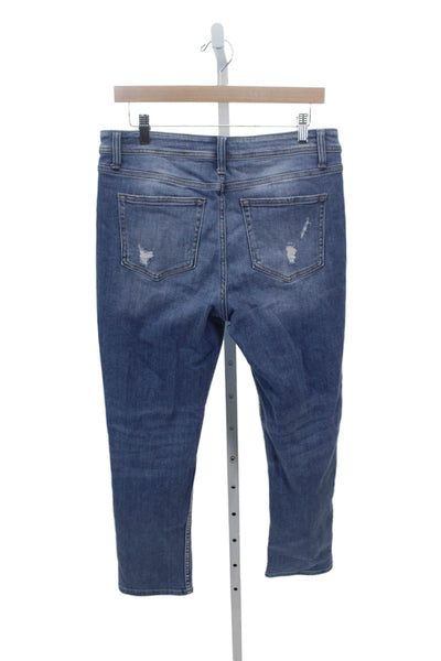 Flying Monkey Womens Skinny Blue Cotton Jeans Mid Rise Inseam 27 Size 28