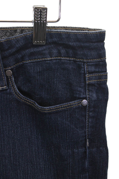 Paige Womens Bootcut Jeans Blue Mid Rise Button Size 30