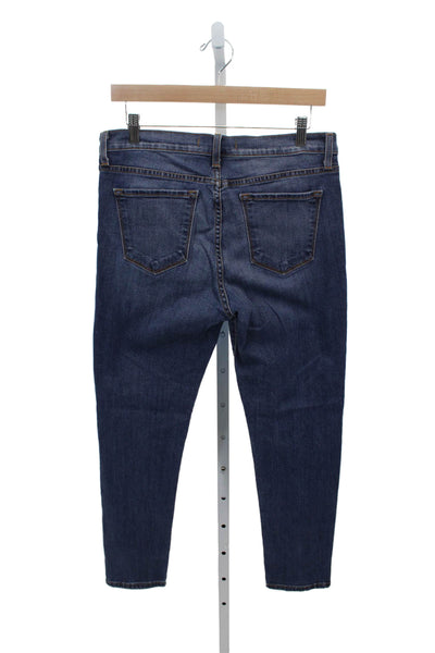 Flying Monkey Women Skinny Jeans Blue Mid Rise Zip Inseam 27in Size 30