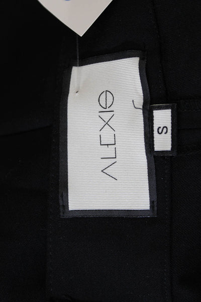 Alexis Womens Cropped Black Polyester Pants Zip Closure Size S