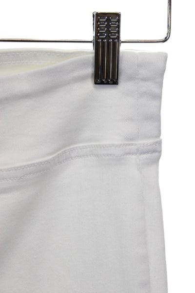 Frame Womens Cropped Pants White High Rise Pull On Size 1