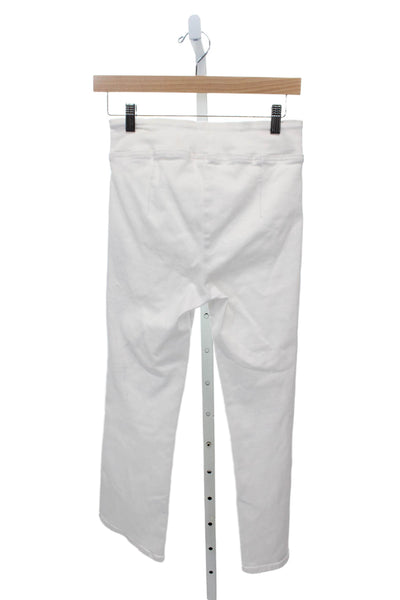 Frame Womens Cropped Pants White High Rise Pull On Size 1