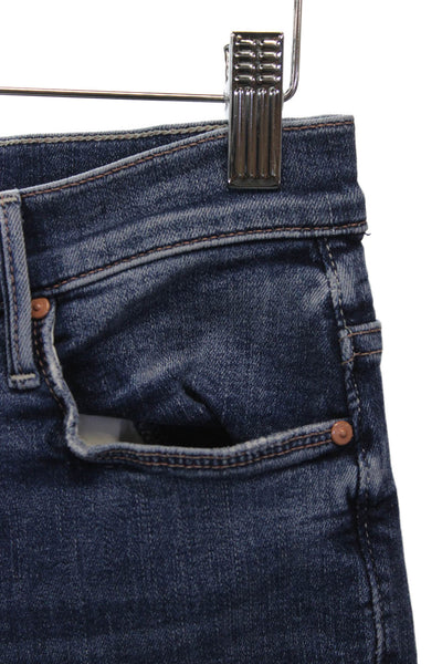 Mother Womens Skinny Jeans Blue Cotton Blend Button Size 27