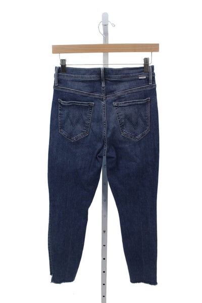 Mother Womens Skinny Jeans Blue Cotton Blend Button Size 27