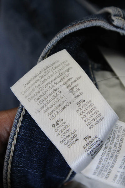Mother Womens Skinny Jeans Blue Cotton Blend Button Size 27