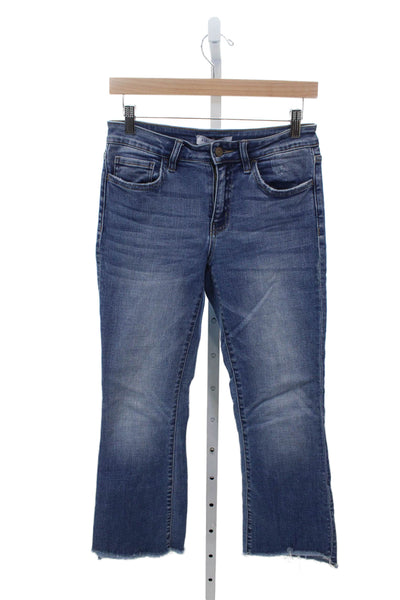 Flying Monkey Womens Cropped Blue Jeans Cotton Blend Low Rise Size 26