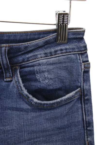 Flying Monkey Womens Cropped Blue Jeans Cotton Blend Low Rise Size 26