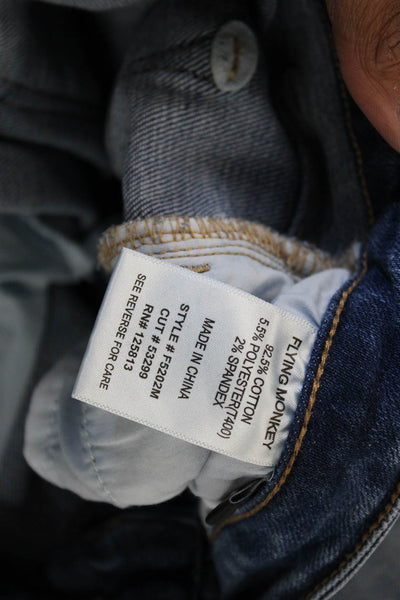 Flying Monkey Womens Cropped Blue Jeans Cotton Blend Low Rise Size 26