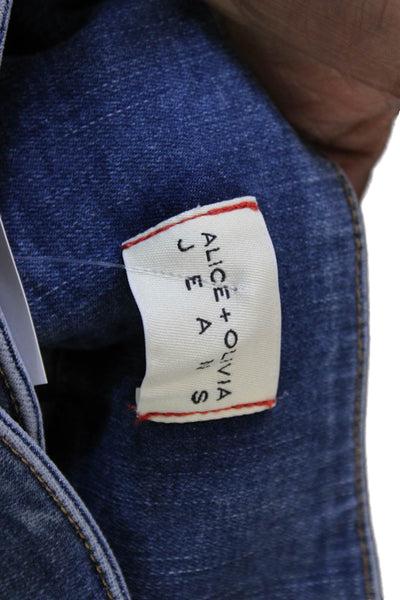 Alice + Olivia Women Blue Straight Jeans Cotton Size 26