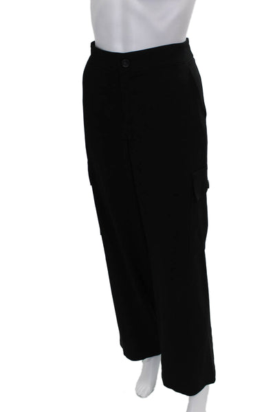 Drew Womens Black Cargo Pants 85% Triacetate Button Size S