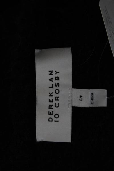 Derek Lam 10 Crosby Women Black Acrylic Crew Neck Pullover Long Sleeve Size S