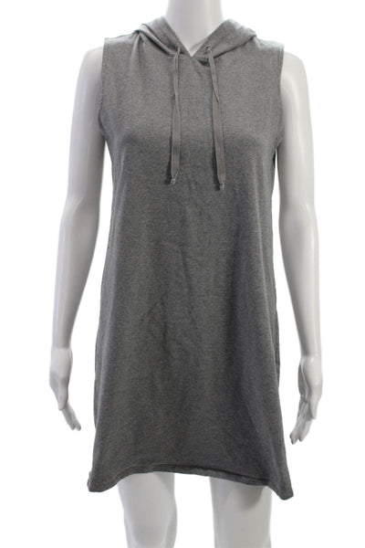 Eileen Fisher Women Tunic Tank Dress Gray Cotton Blend Sleeveless Size S