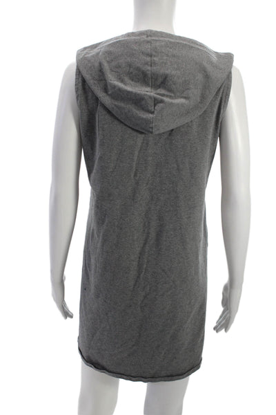 Eileen Fisher Women Tunic Tank Dress Gray Cotton Blend Sleeveless Size S