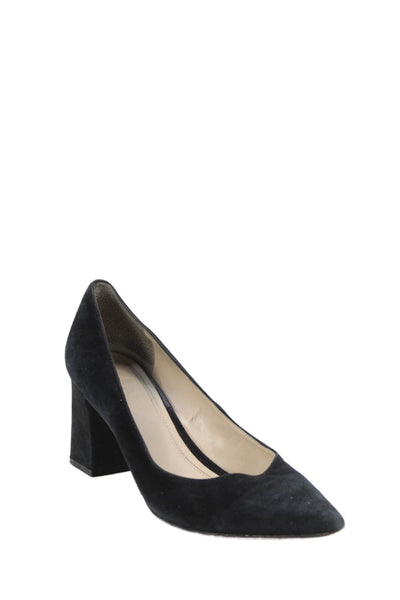 MARC FISHER LTD Womens Suede Pointed Toe Pumps Black Size 8 Medium