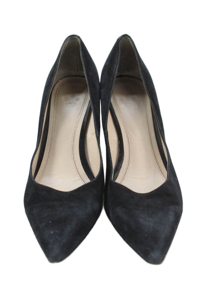 MARC FISHER LTD Womens Suede Pointed Toe Pumps Black Size 8 Medium
