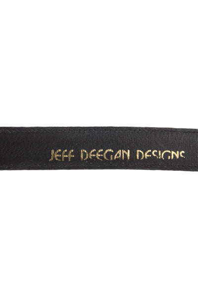 Jeff Deegan Designs Womens Skinny Width Lizard Skin Heart Buckle Belt Gray Small