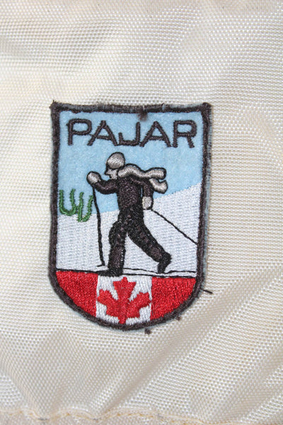 Pajar Womens Lace Up Side Logo Canvas Waterproof Boots White Brown Size 8-8.5