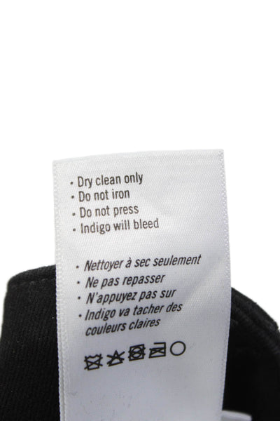 Paige Womens Ankle Jeans Black Mid Rise Rayon Button Closure Size 27